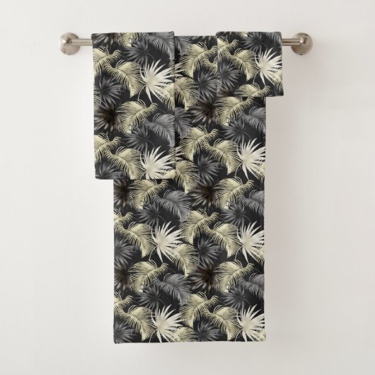 熱帯アニマルプリント&グリーンリーシリーズデザイン21 バスタオルセット (インサイチュ)