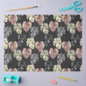 熱帯アニマルプリント&グリーンリーシリーズデザイン31 薄葉紙 (クラフト)