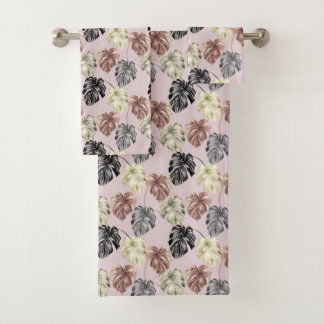 熱帯アニマルプリント&グリーンリーシリーズデザイン35 バスタオルセット