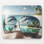 熱帯アビエーターサングラス マウスパッド (正面)