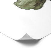 熱帯アフリカグレイプリント ポスター (角)