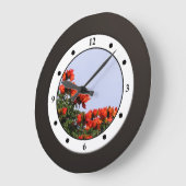 熱帯アフリカ産のタリプリプモダンリー咲き指 ラージ壁時計 (傾斜)