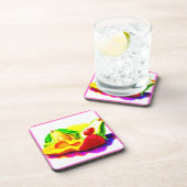 熱帯アボカド、イチゴ、マンゴー。買今 コースター (右側)