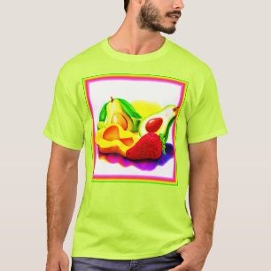 熱帯アボカド、イチゴ、マンゴー。買今 Tシャツ