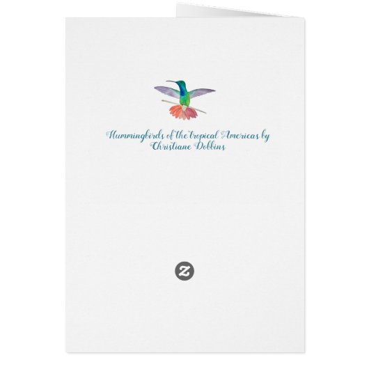 熱帯アメリカ産ハミングバード (裏面)