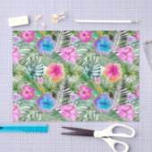 熱帯アロハエキゾチックなジャングルの花 薄葉紙 (クラフト)