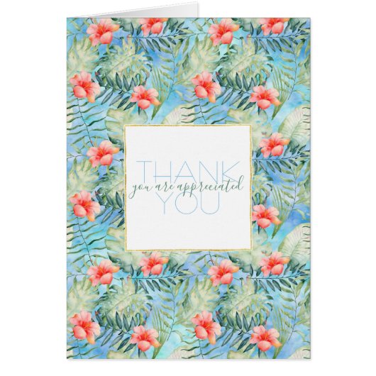 熱帯アロハハイビスカスの花柄 (正面)