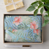 熱帯アロハハイビスカスの花柄 薄葉紙 (ギフト)