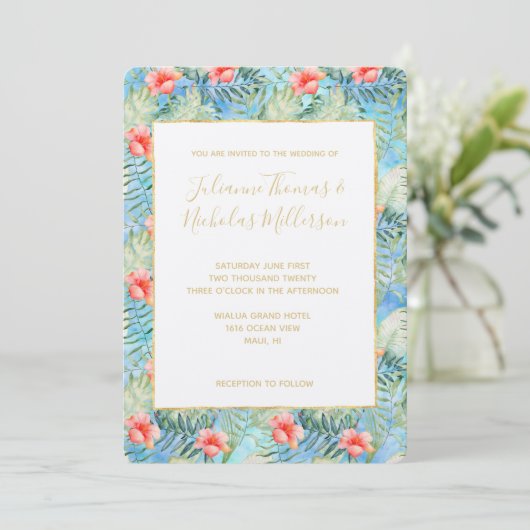 熱帯アロハハイビスカスフローラ 招待状 (スタンド正面)
