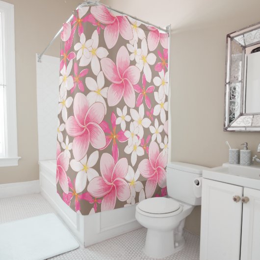 熱帯アロハパターン シャワーカーテン (インサイチュ)