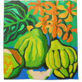 熱帯アートシャワーカーテン シャワーカーテン (正面)