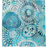 熱帯アートシャワーカーテン シャワーカーテン (正面)