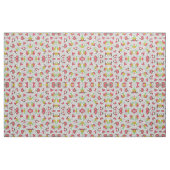 熱帯アート果実水玉模様水の色パターン ファブリック (ファットクウォーター)