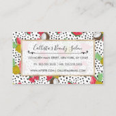 熱帯アート果実水玉模様水の色パターン ロイヤリティカード (裏面)