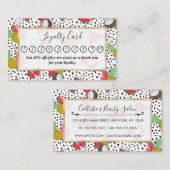 熱帯アート果実水玉模様水の色パターン ロイヤリティカード (正面/裏面)