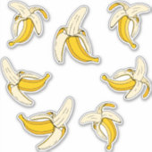 熱帯イエローバナナフルーツ シール (正面)
