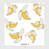 熱帯イエローバナナフルーツ シール (シート)