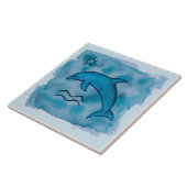 熱帯イルカの海洋生物のセラミックタイル タイル (側面)