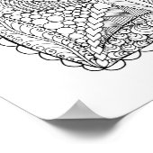 熱帯インスパイアデザイン蝶2 ポスター (角)