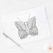 熱帯インスパイアデザイン蝶 スクエアシール (封筒)