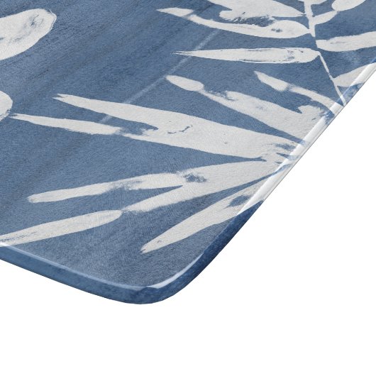 熱帯インディゴの印象-熱帯緑の草木 カッティングボード (角)