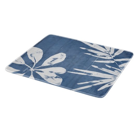 熱帯インディゴの印象-熱帯緑の草木 カッティングボード (角)