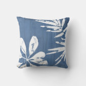 熱帯インディゴインプレッション – 熱帯緑 クッション (正面)