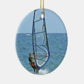 熱帯ウィンドサーフィンをするオーナメント セラミックオーナメント (右)