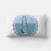 熱帯ウィンドサーフィンをする枕 ランバークッション (裏面)