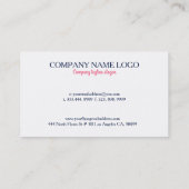 熱帯ウェディングプランナーカラフルフローラリース 名刺 (裏面)