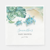 熱帯ウミガメの水色 スタンダードランチョンナプキン (正面)