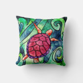 熱帯ウミガメカラフル クッション (正面)