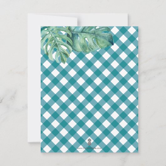 熱帯ウミガメ赤ちゃんシャワーありがとう (裏面)