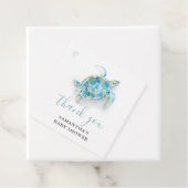 熱帯ウミガメ赤ちゃんシャワーギフトラベル フェイバータグ (インサイチュ)