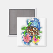熱帯ウミガメ マグネット (正面/裏面)