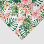 熱帯エキゾチックなジャングルのハイビスカスの花 薄葉紙 (詳細)