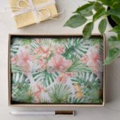 熱帯エキゾチックなジャングルのハイビスカスの花 薄葉紙 (ギフト)