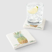 熱帯エキゾチックなパイナップル ストーンコースター (横)