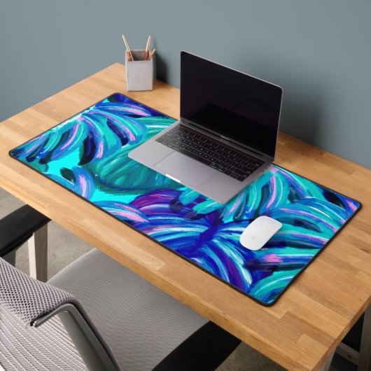 熱帯エキゾチックなパーム葉 デスクマット (オフィス2)