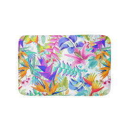 熱帯エキゾチックな花 バスマット