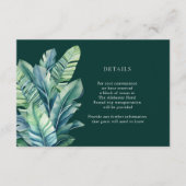 熱帯エキゾチックな葉葉詳細囲い エンクロージャーカード (正面)