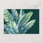 熱帯エキゾチックな葉葉詳細囲い エンクロージャーカード (裏面)