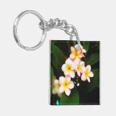 熱帯エキゾチックなFrangipaniの花 キーホルダー (正面左)