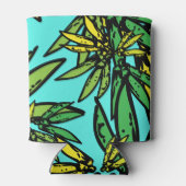 熱帯エキゾチックスタイリッシュ植物パターン 缶クーラー (裏面)