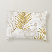熱帯エキゾチックフローラ線金の葉ヤシと アクセントクッション (裏面)