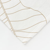 熱帯エキゾチックフローラ線金の葉ヤシと フリースブランケット (角)