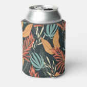 熱帯エキゾチック植物ダークパターン 缶クーラー (缶裏面)