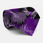 熱帯エキゾチック紫のパーム葉のパターン ネクタイ (ロール)