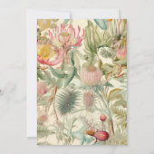 熱帯エキゾチック花模様は日付カードを保存 サンキューカード (裏面)