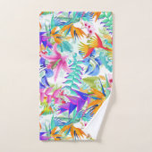 熱帯エキゾチック花 バスタオルセット (ハンドタオル)